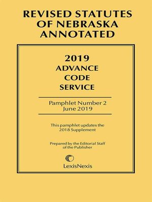 cover image of Nebraska Advance Code Service